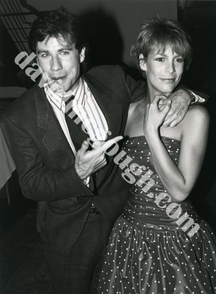 John Travolta and Jamie Lee Curtis 1985, NY.jpg